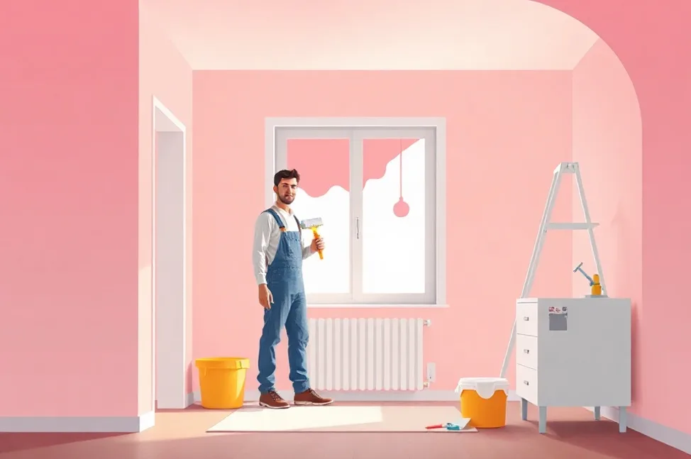 Intérieur rénové après travaux de peinture à Ézanville