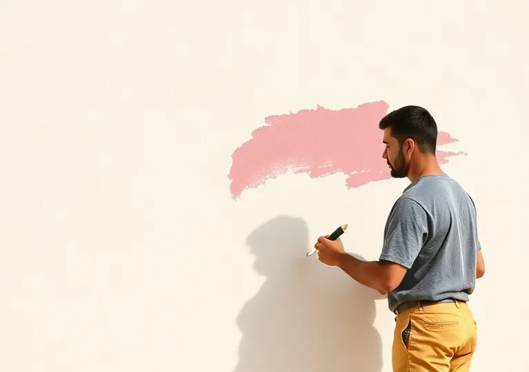 Application d'un enduit décoratif à la lisseuse sur un mur