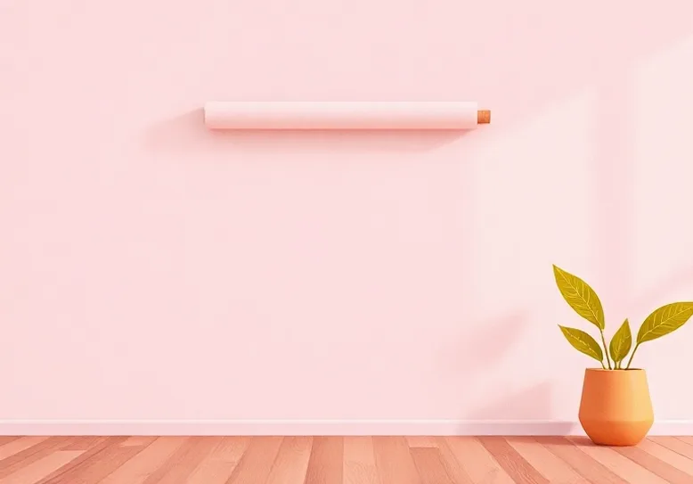 Pose de papier peint, rouleau et brosse à maroufler